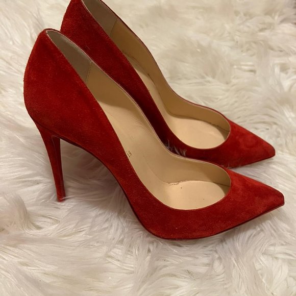 Christian Louboutin Red Suede So Kate 120mm Pumps SZ 37 - Picture 4 of 8